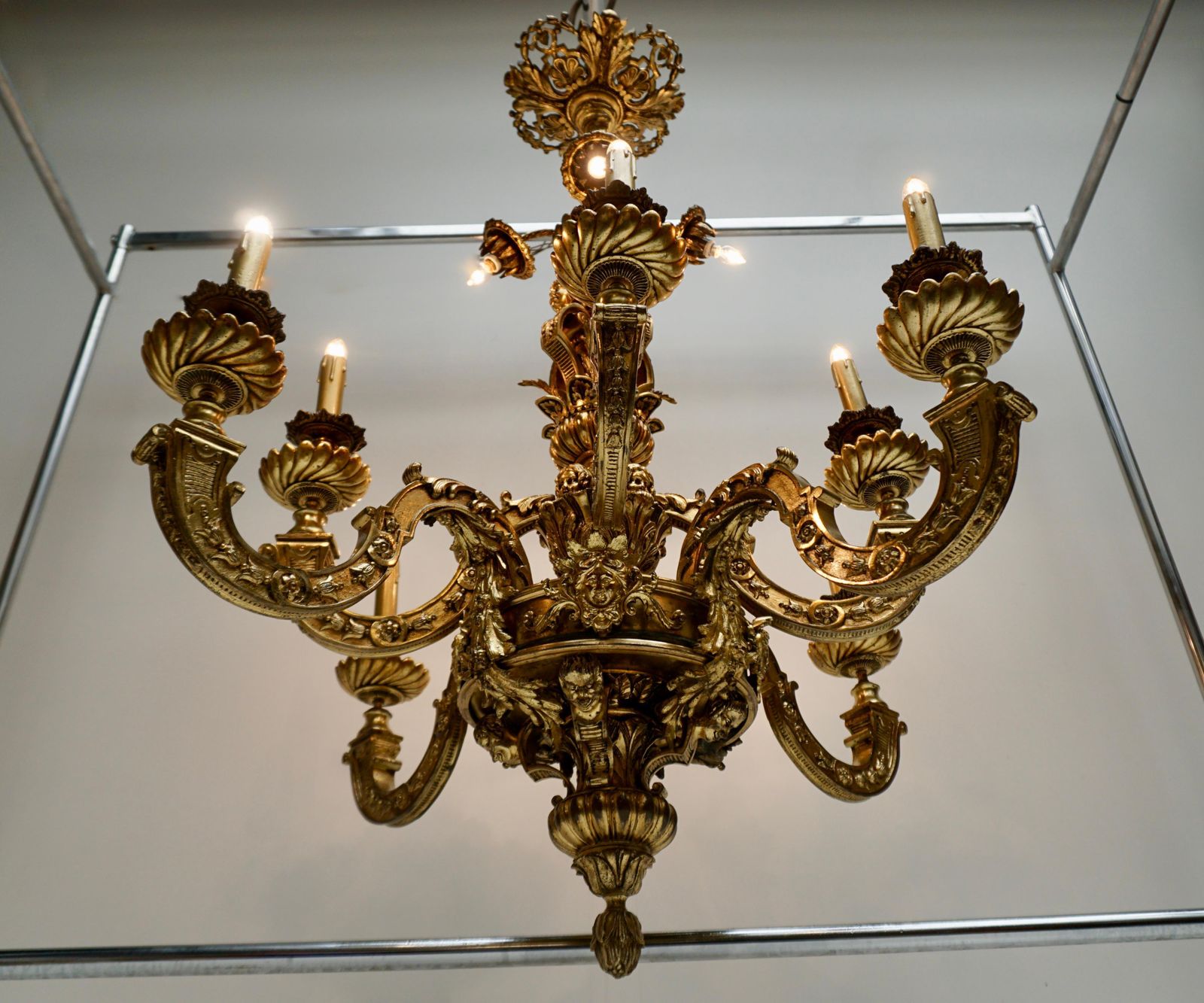Mazarin Chandelier In Bronze, France photo 4671.0