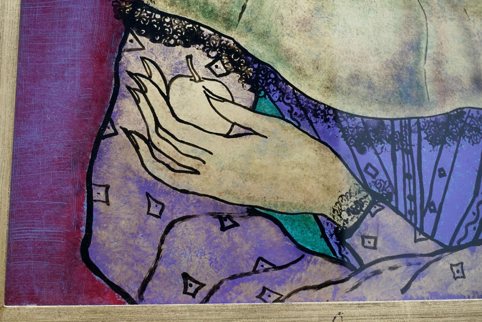Malfet Eglomisé Harlequin Pierrot Painting photo vinterior