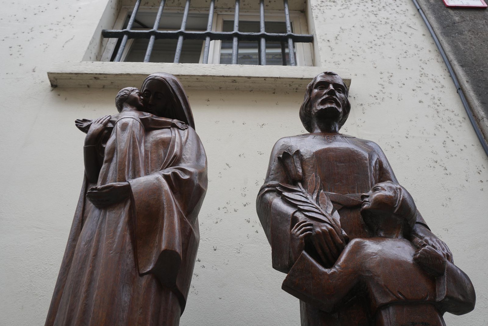 Art Madonna And Child Statue And Saint Joseph And Child Sculpture photo