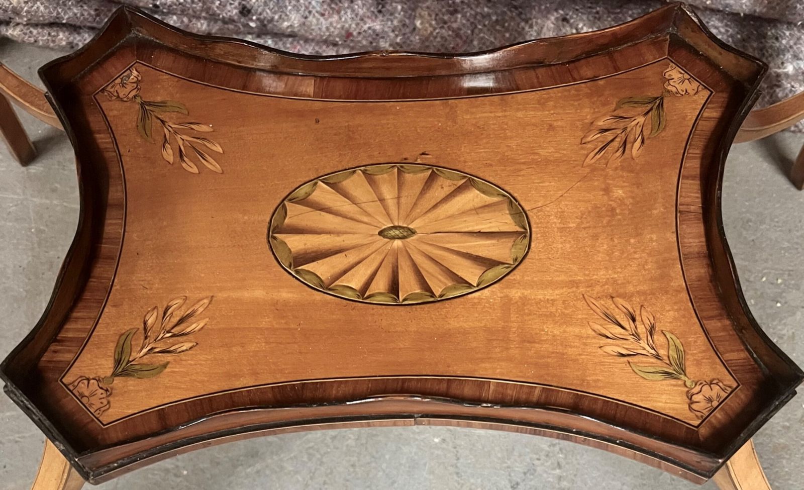 photo furniture Superb Antique Satinwood & Inlaid Bijouterie Cabinet