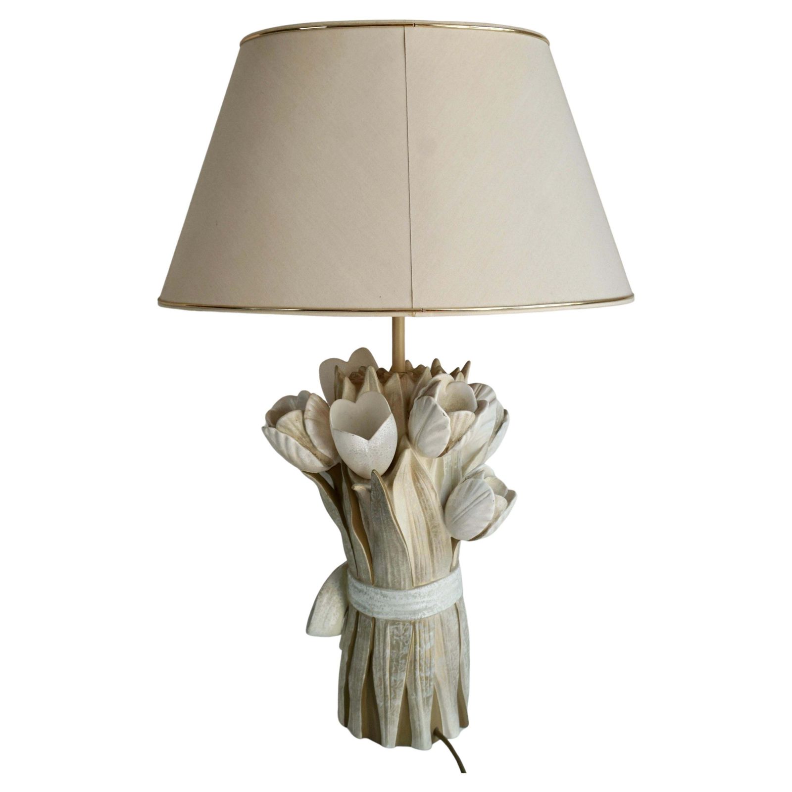 Ceramic Tulip Flower Table Lamp photo for sale