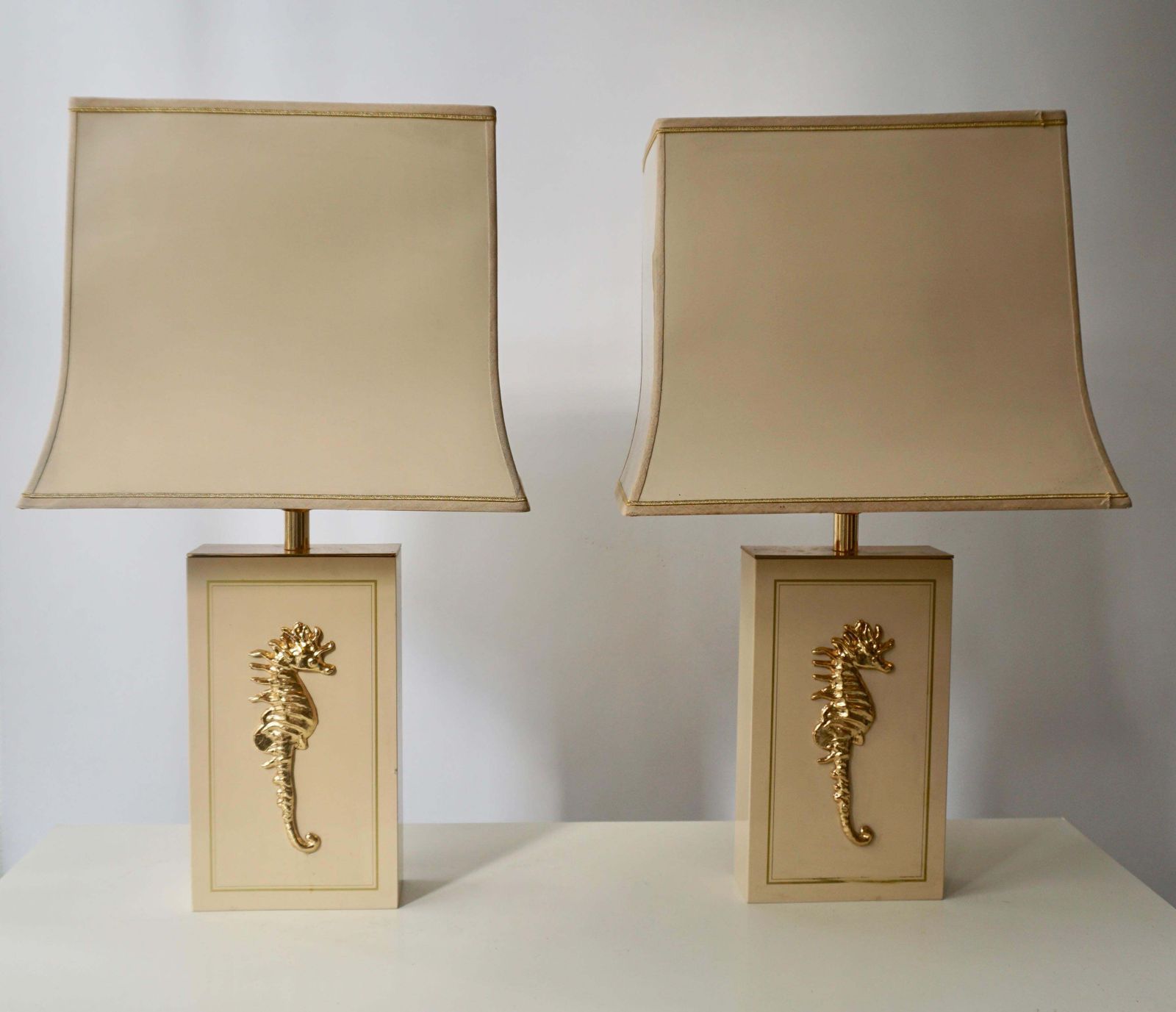 Sea Horse Set Of Two Table Lamps photo for sale