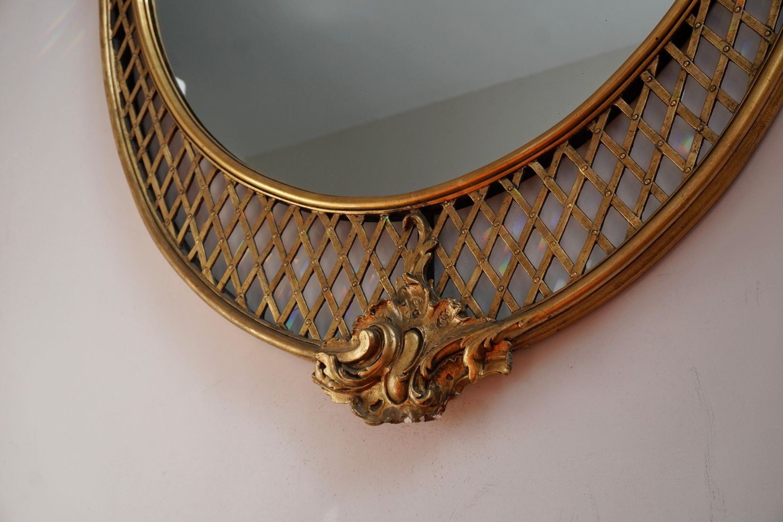 photo vintage 19th Century Monumental Italian Rococo Floor Mirror