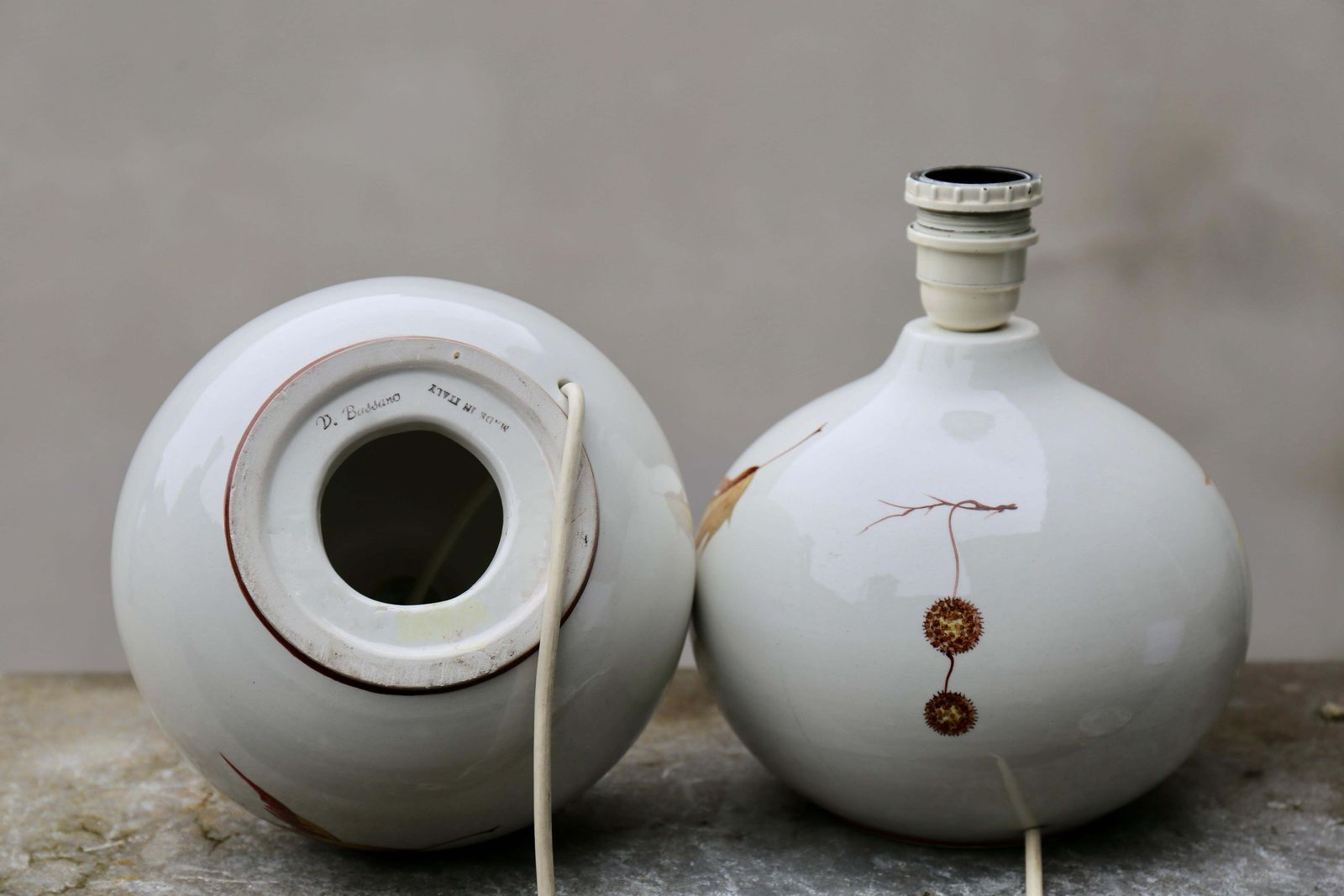 Lighting Pair Of Italian 1960s Table Lamps By Bassano photo