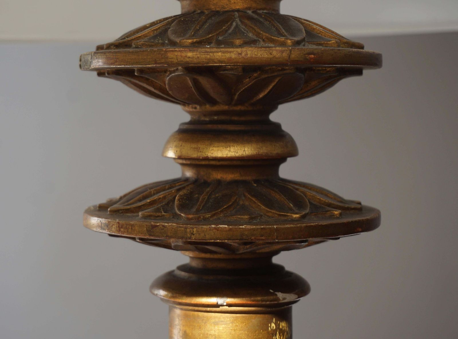 photo for sale Giltwood Floor Lamp In The Greek Revival Neoclassical Style