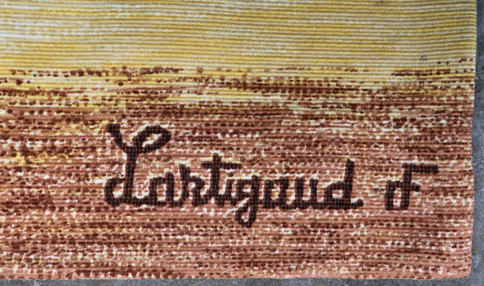 Tapestry In Wool "Land On Fire" By Jean Michel Lartigaud photo buy