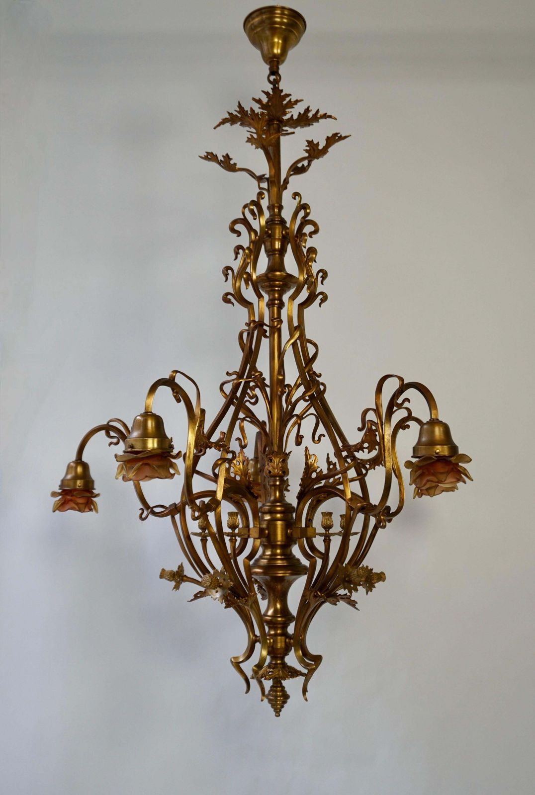 Large And Top Quality, Elegant & Exquisite 5 Light Art Nouveau Chandelier photo vinterior