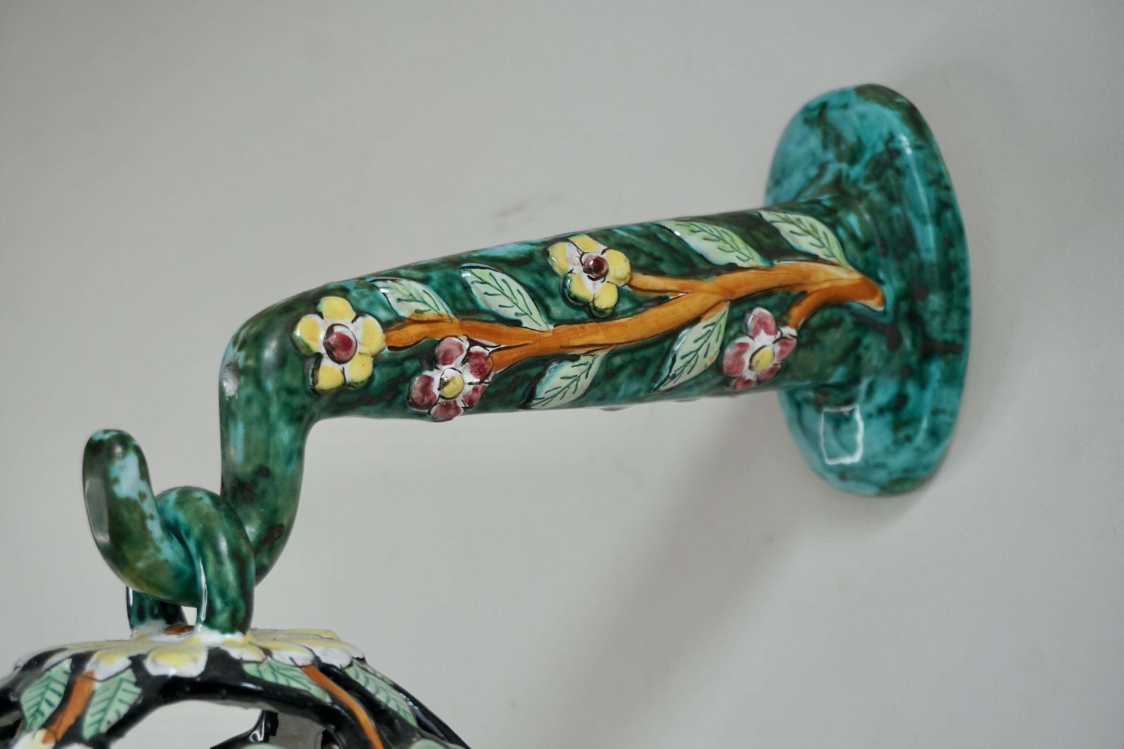Lovely Mid Century Modern Bird Cage Wall Light With Butterfly Birds And Flowers photo 1698.0