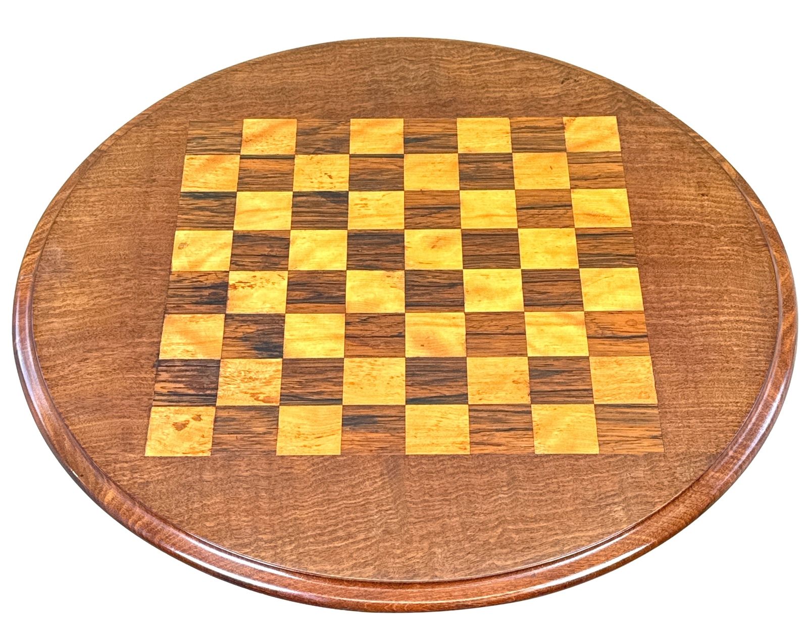 Mid 19th Century Chess Top Lamp Table (England, Circa 1840) photo for sale