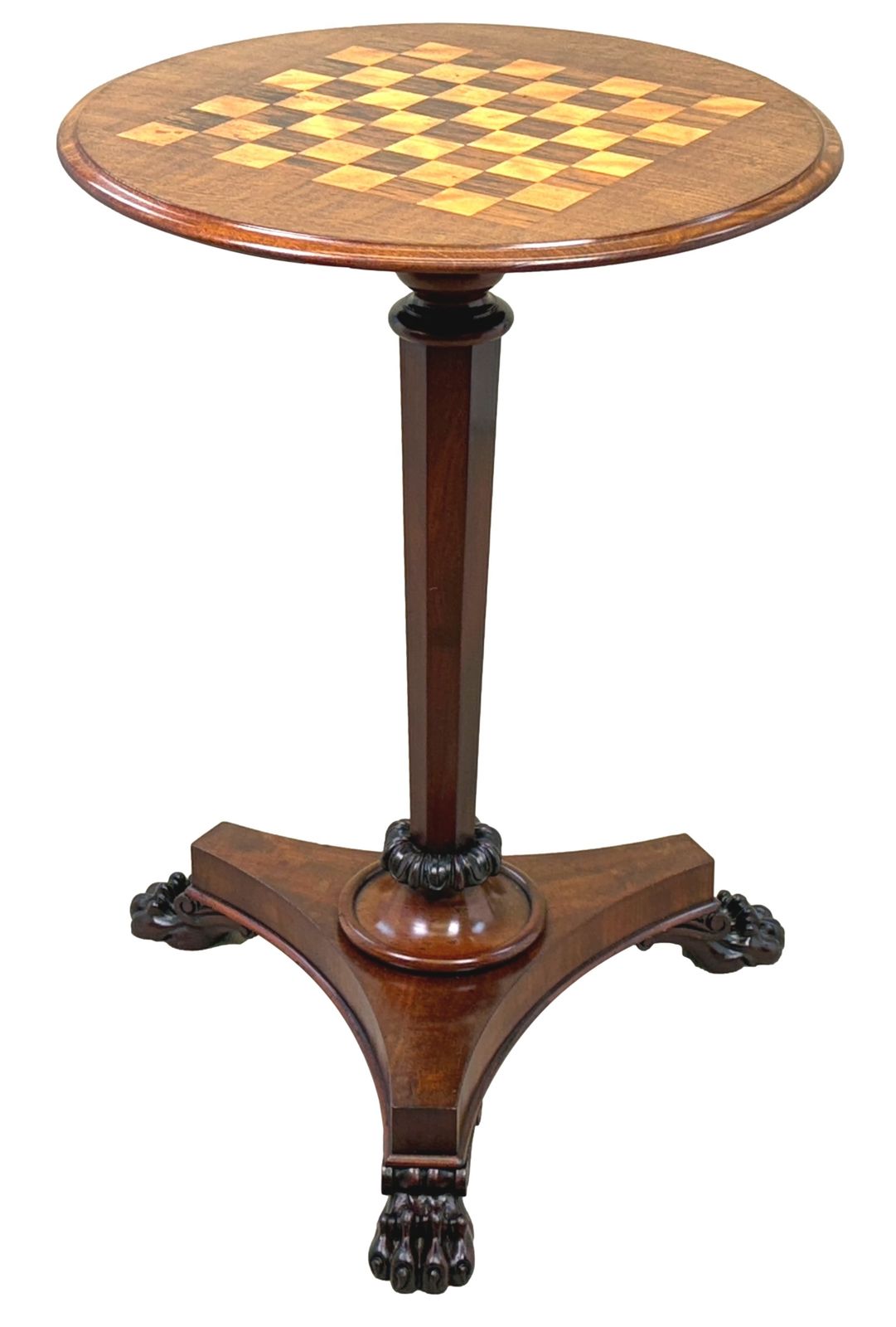 Mid 19th Century Chess Top Lamp Table (England, Circa 1840) photo buy