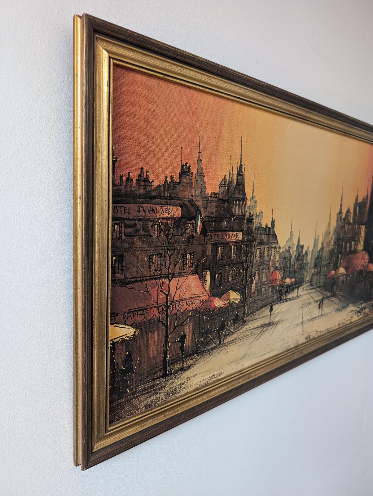 Dimanche By Ron Folland Signed 1960s Print In Original Frame. Vintage Artwork photo vinterior