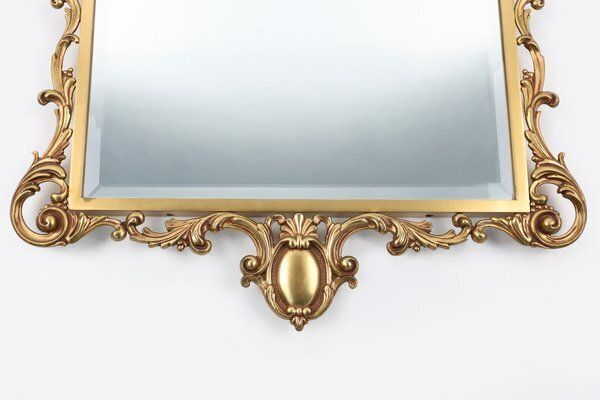 20th Century Louis XV French Copper Beveled Wall Mirror, 1950s photo for sale
