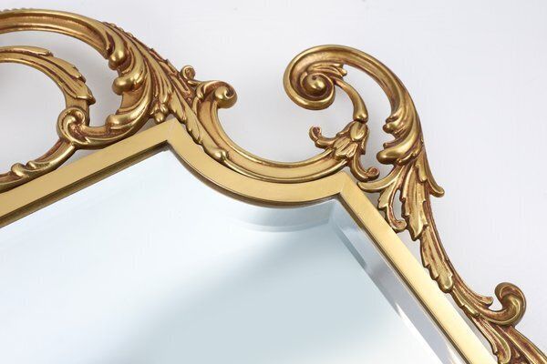 20th Century Louis XV French Copper Beveled Wall Mirror, 1950s photo 1193.0