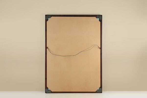photo for sale Large Baroque Hand Carved Oak Mirror, France, 1800s