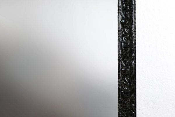 Baroque Black Large Oak Fireplace Mirror, France, 1850s photo 3630.0