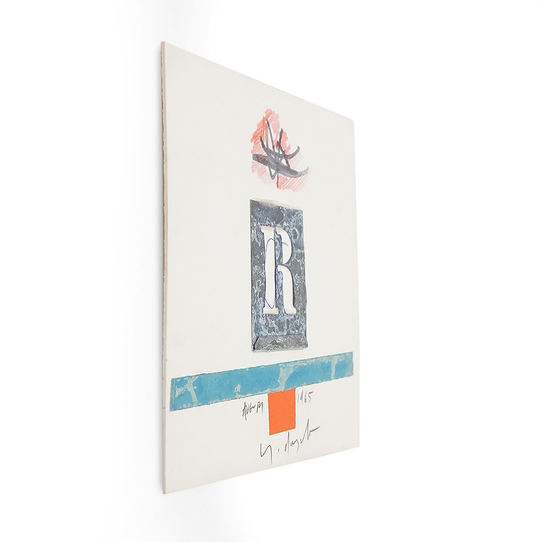Mixed Media On Cardboard And Collage By Sergio Dangelo, 1960s photo 235.0