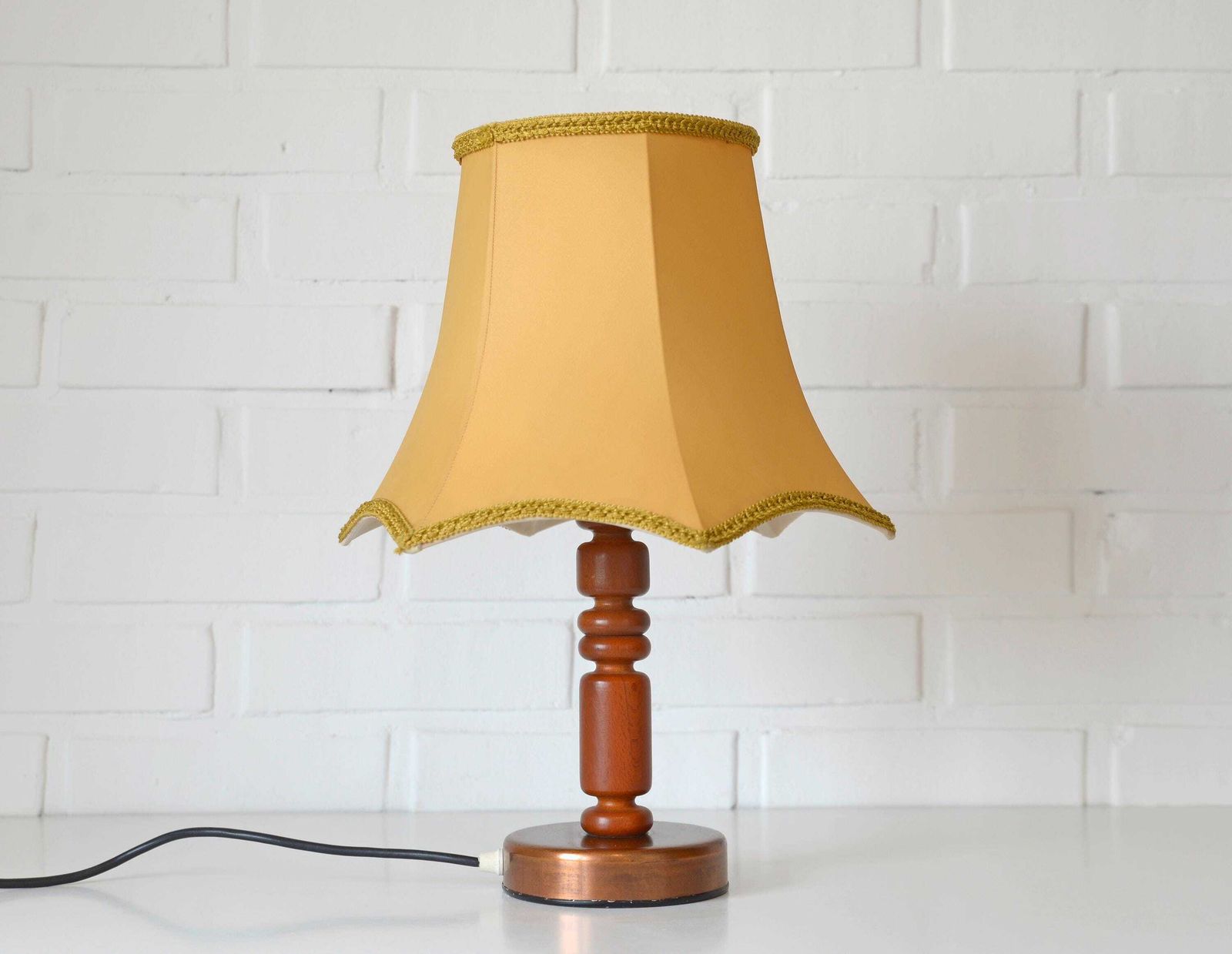 Large Vintage Bedside Lamp / French Style Lighting / Table Lamp / Desk Lamp / Nightstand Lamp / Rustic Light Fixture / Farmhouse Lamp photo furniture