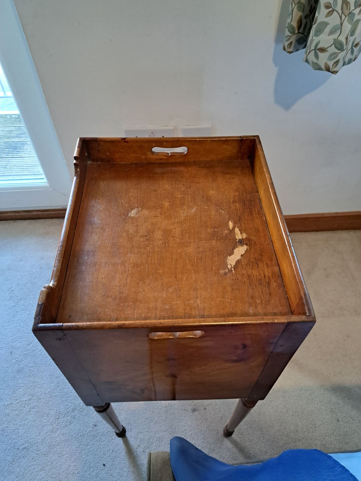 Antique Regency/Directoire Nightstand Cupboard Made Entirely In Birch Root photo furniture
