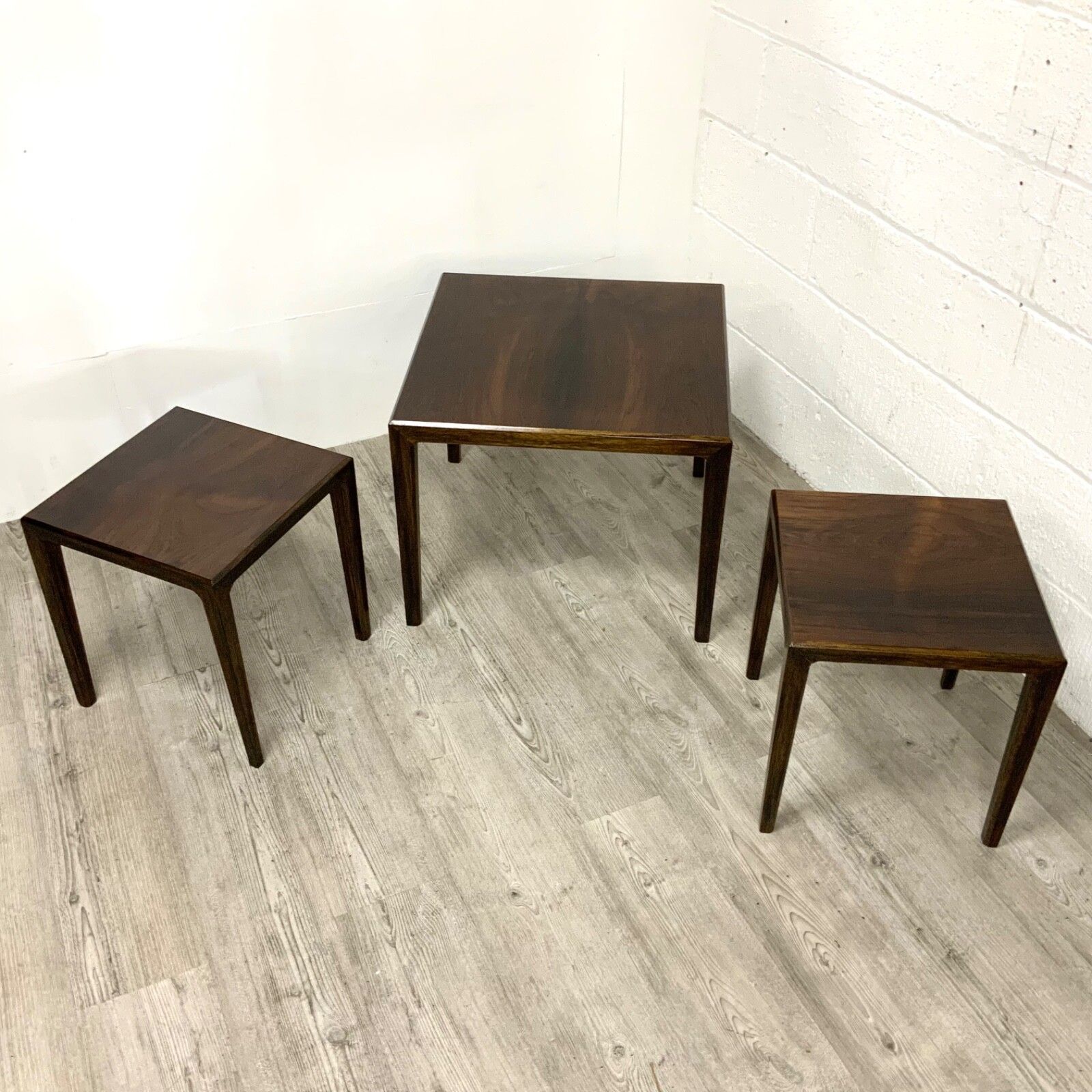 Mid Century Danish Rosewood Side Tables And Coffee Table For Cfc Silkeborg photo for sale