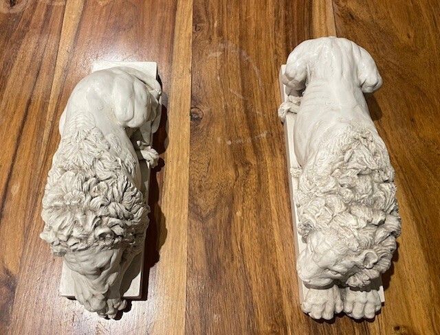 Rinaldi's Sleeping Lion Figure On Plinth, The Revival Art, Chatsworth Collection photo buy