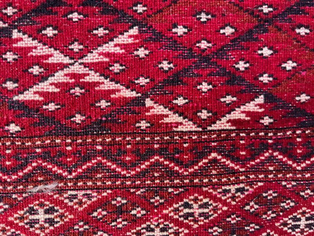 Textiles Antique Turkmen Tekke Main Carpet, 302x245 Cm Turkoman Bokhara Red Black 2504 photo