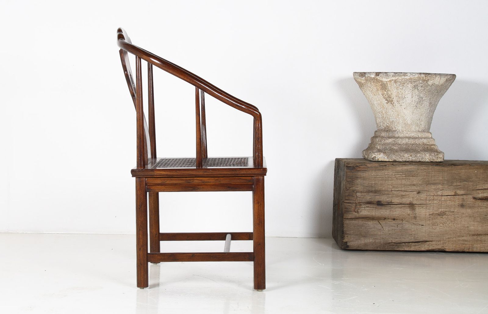 An Antique Chinese Horseshoe Hongmu Late Qing Chair photo buy