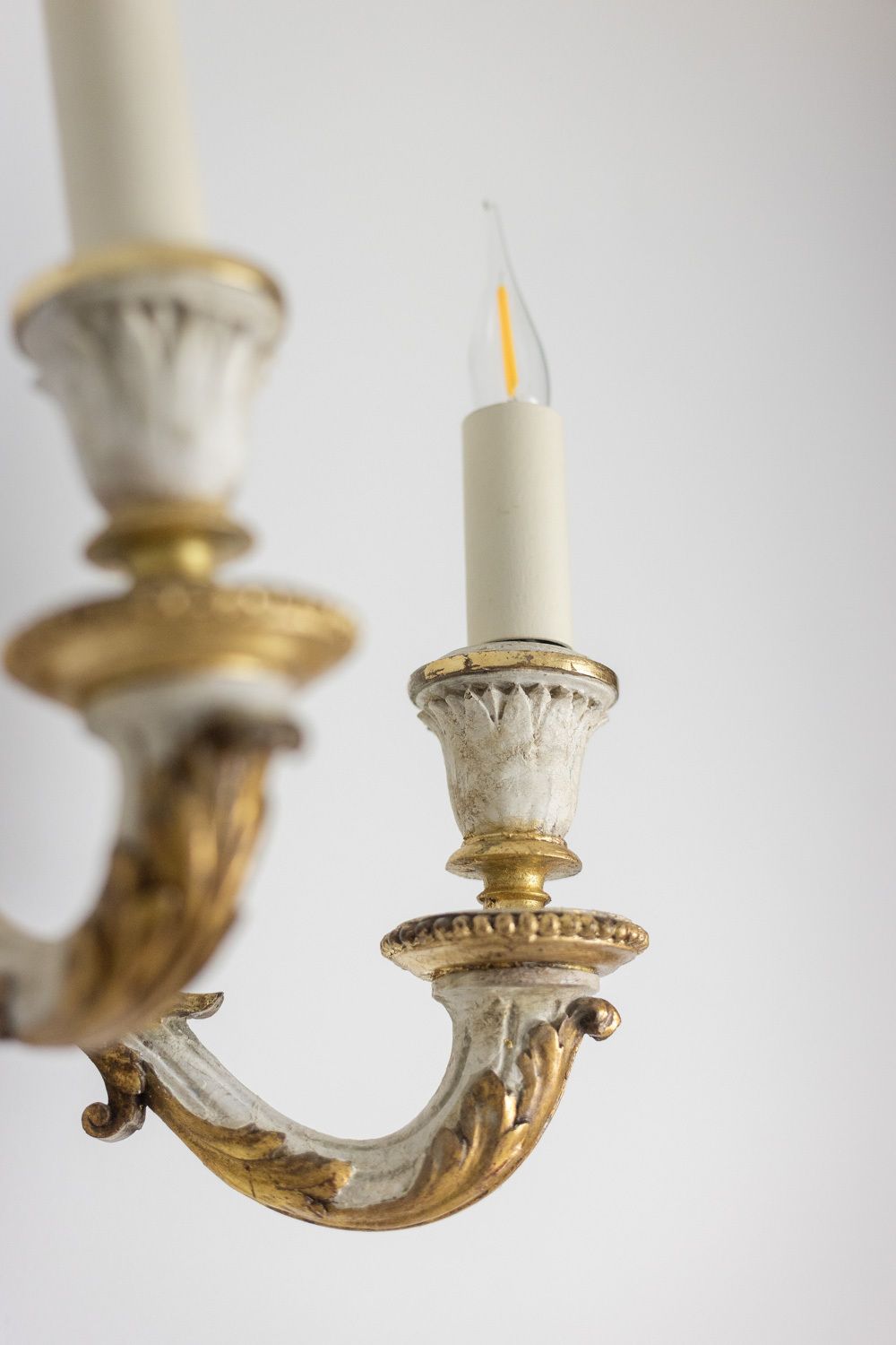 1800.0 Pair Of Louis XVI Style Wall Lights In Gilded And Lacquered Wood. Circa 1900. photo