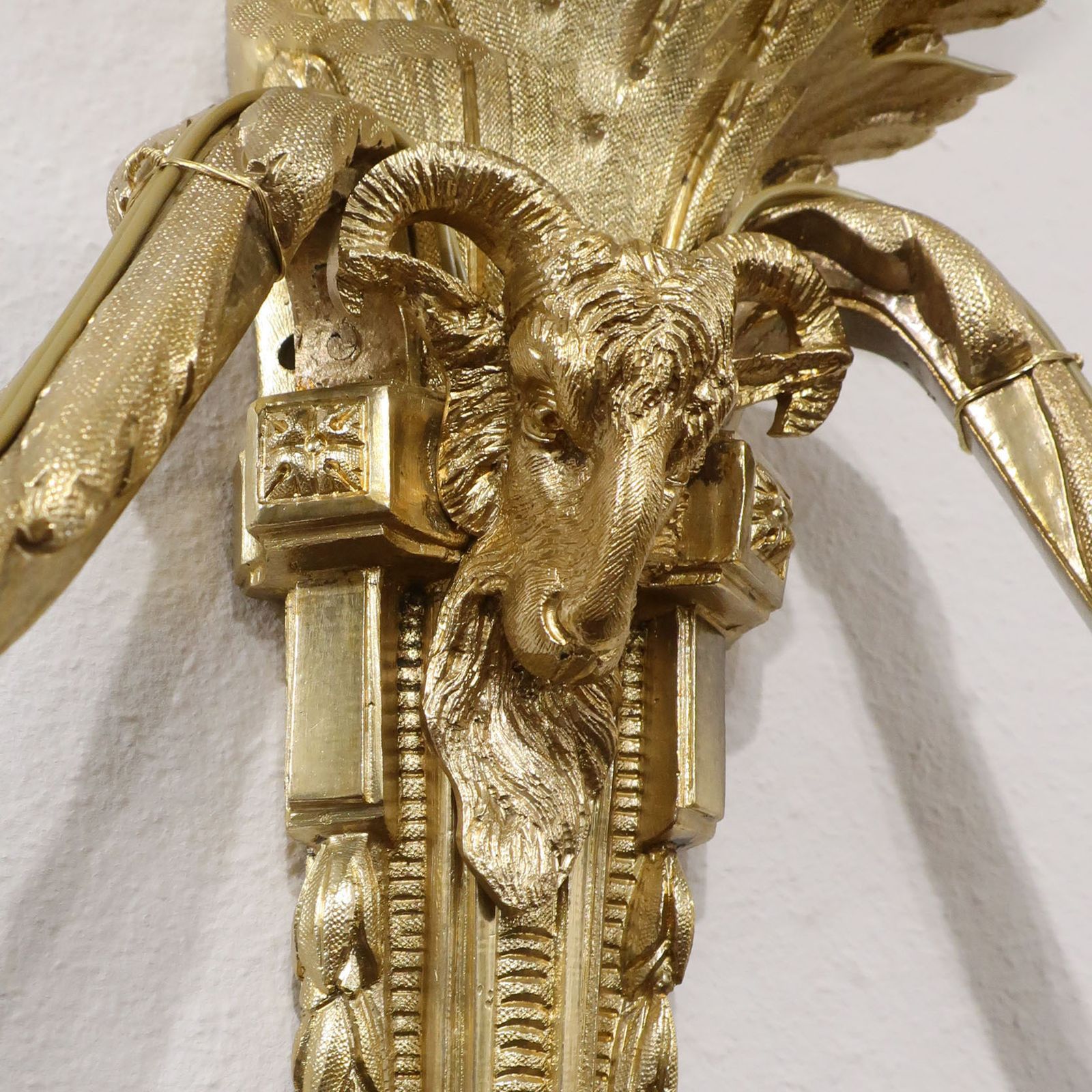 Pair Of French Bronze Gilt Twin Arm Antique Wall Lights photo Lighting