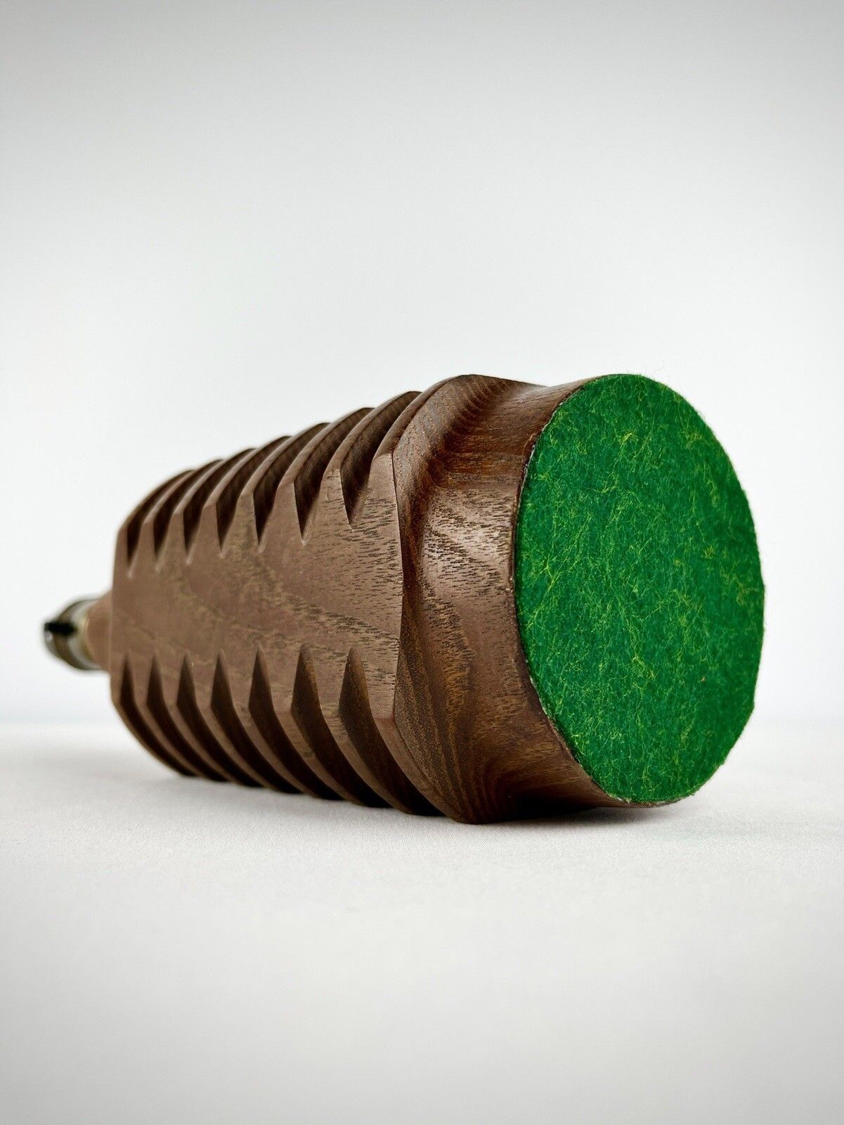 140.0 Stylish Faceted Teak Lamp Base, 1960s photo