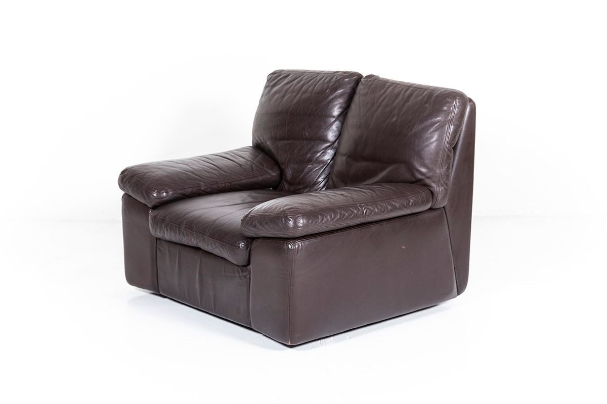 Italian Leather Bonheur Lounge Chair By Titiana Ammannati & Giampiero Vitelli For Brunati, 1970s photo vinterior