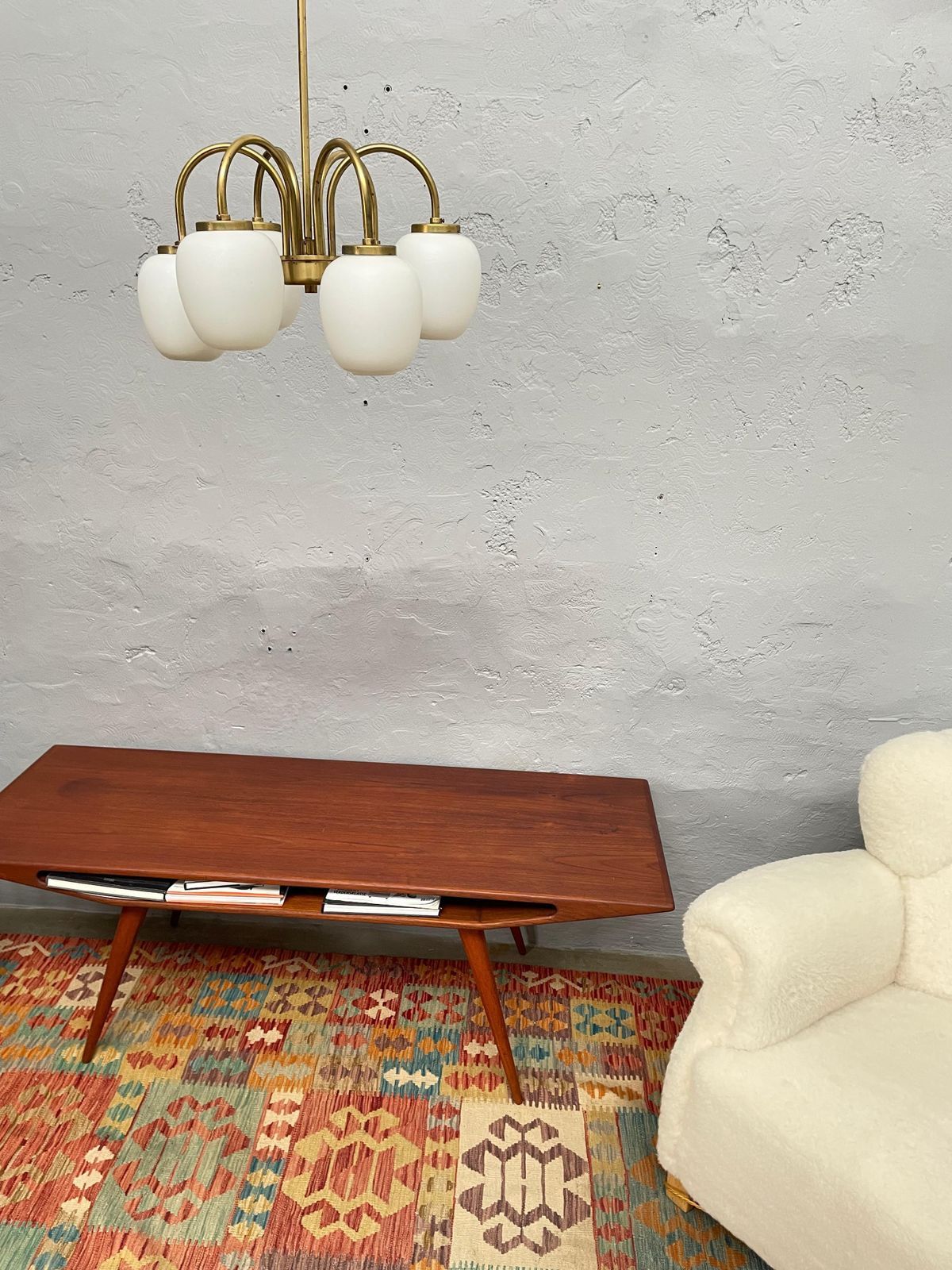 photo buy Danish Modernist 6 Arm Chandelier Pendant By Lyfa