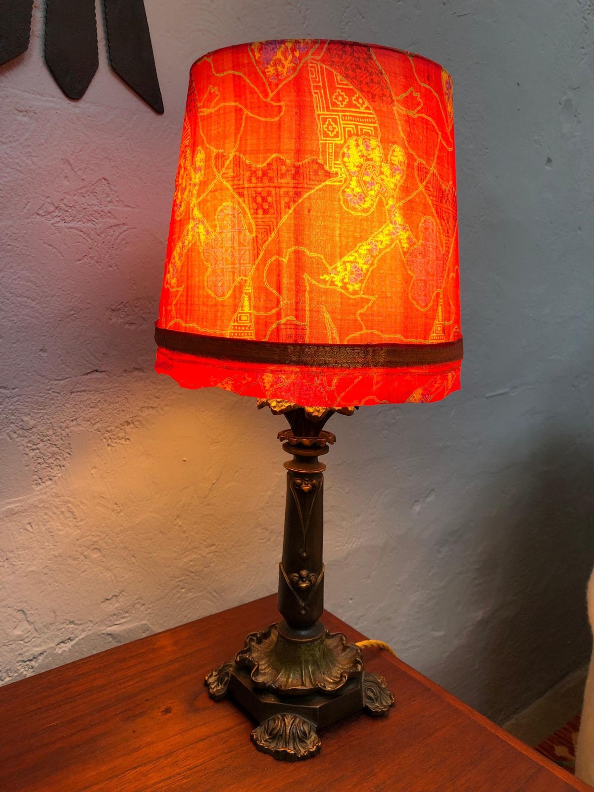 Antique Danish Cast Bronze Table Lamp photo furniture