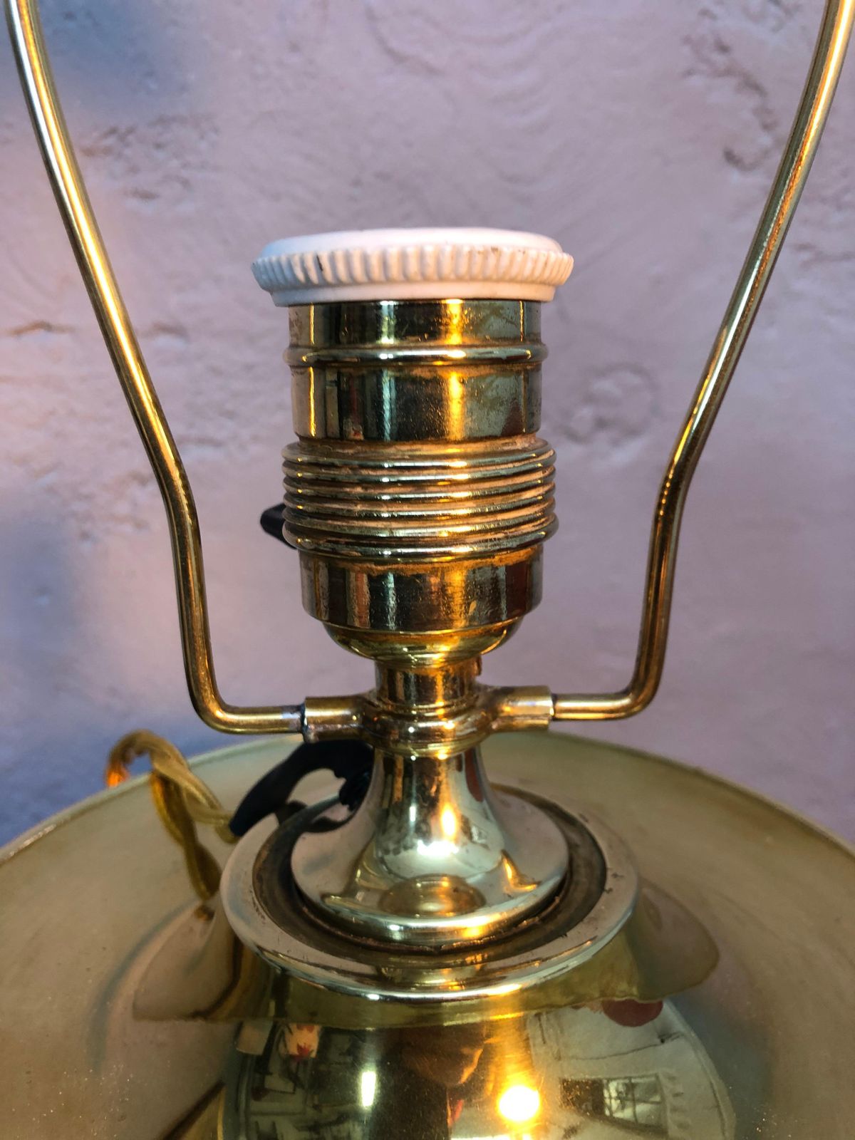 Antique Swedish Brass Oil Lampe By Böhlmarks Of Stockholm photo vintage