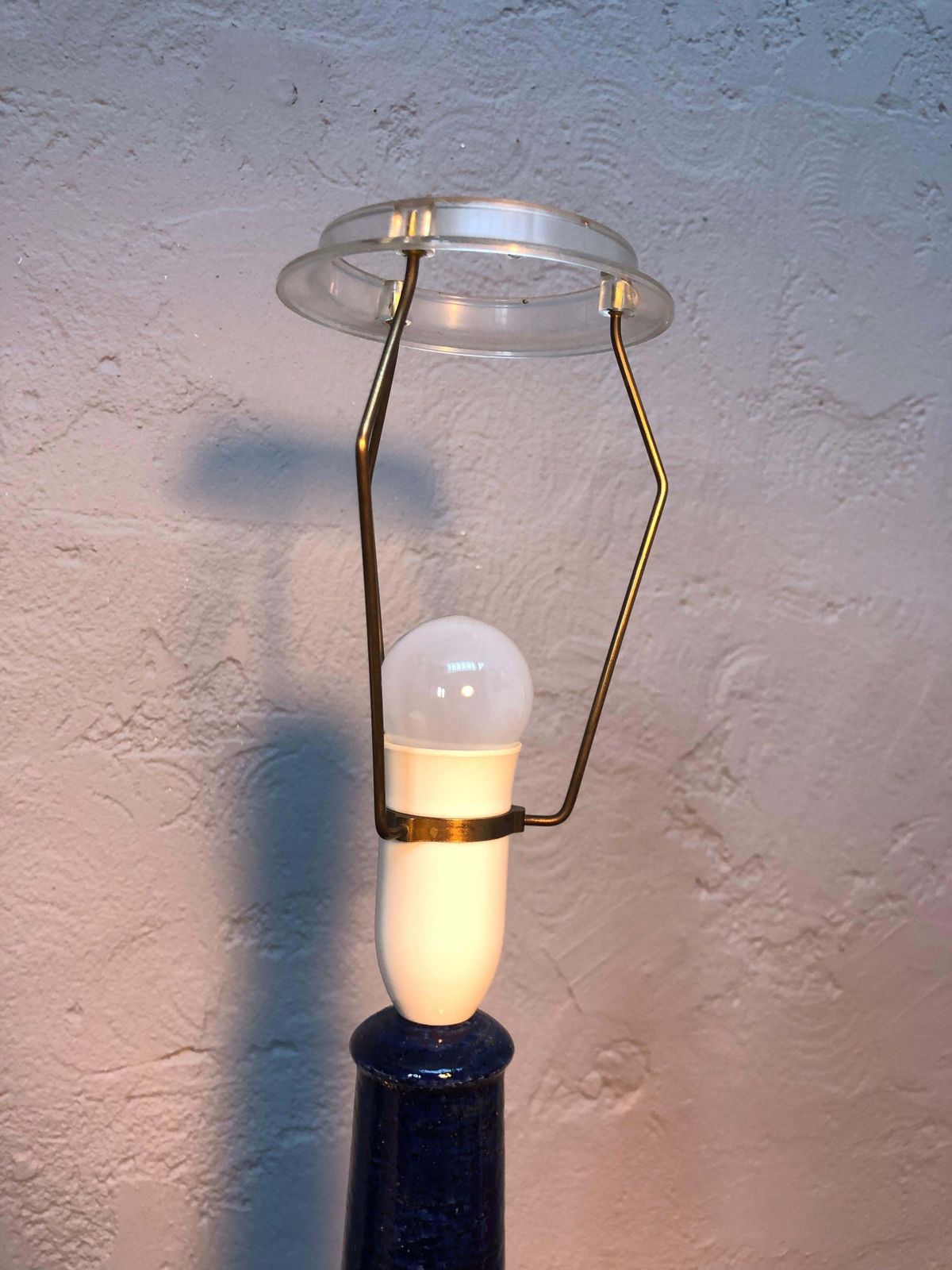 Vintage Pottery Table Lamp By Palshus For Le Klint Of Denmark photo vintage