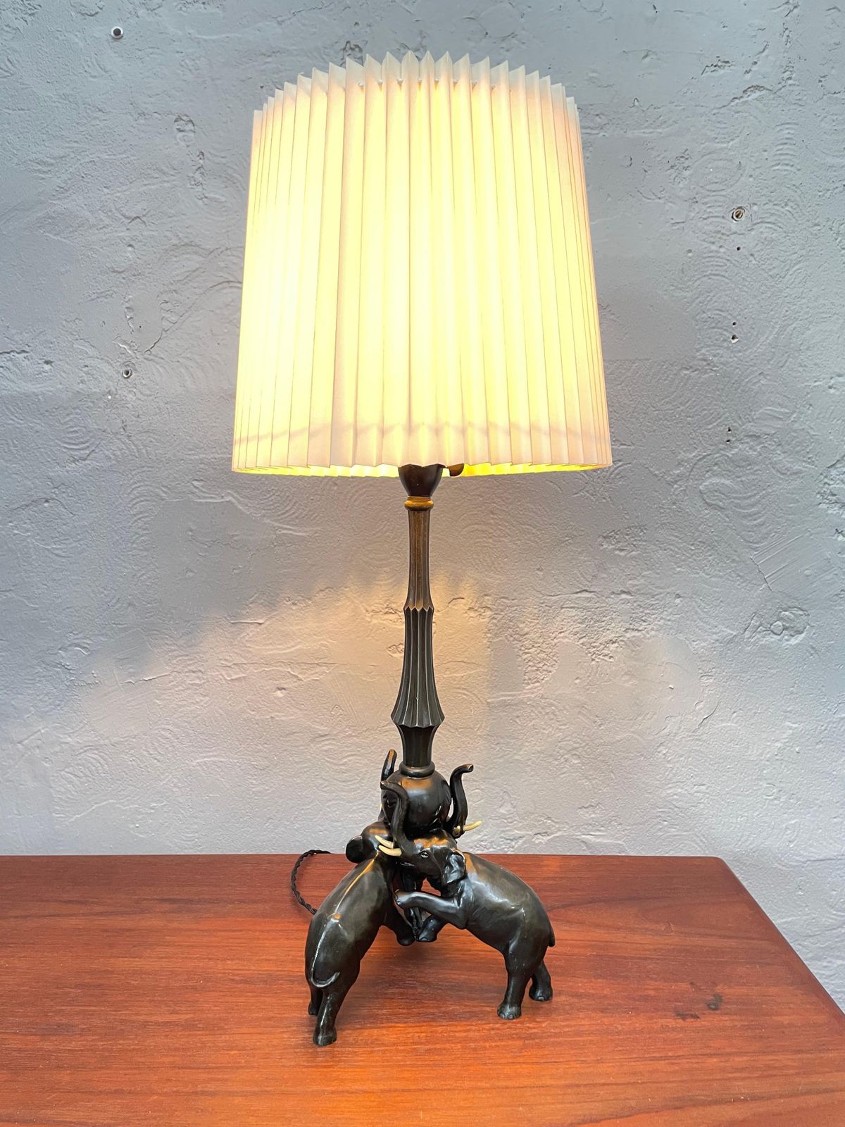 Lighting Antique Art Deco Elephant Table Lamp By Voss Of Frederick’s Denmark photo