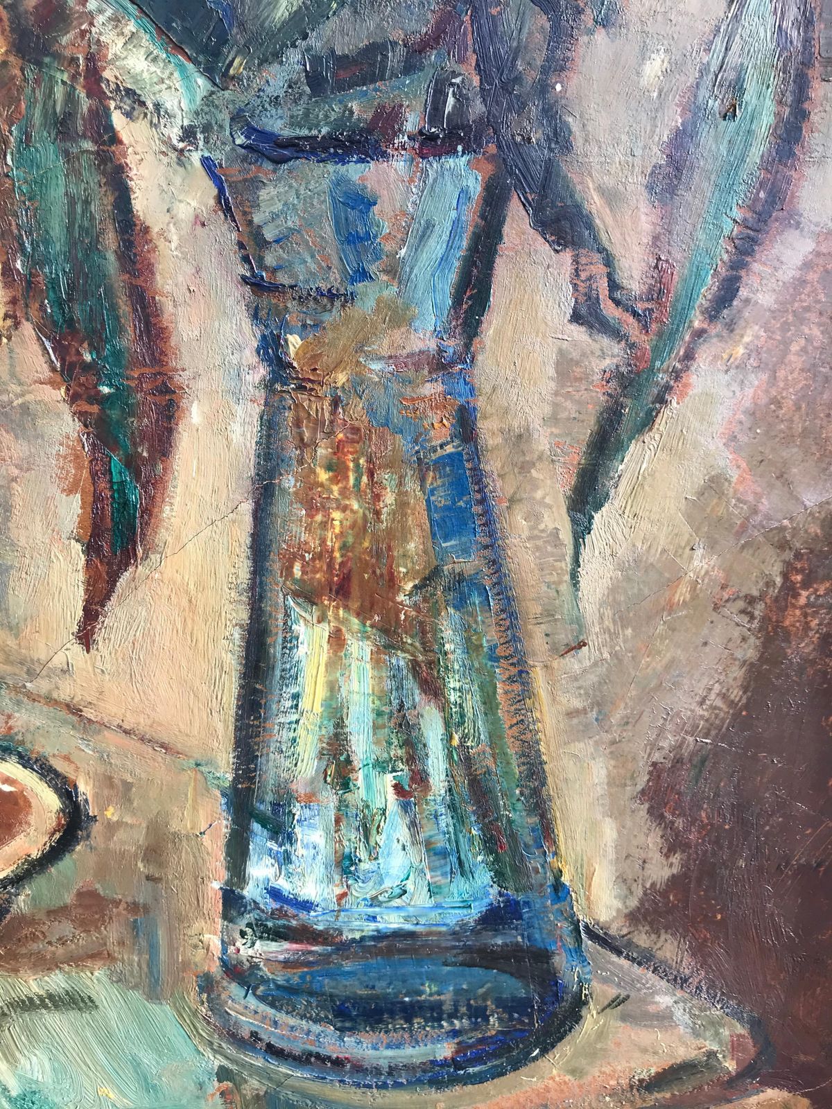 Large Beautiful Oil On Canvas Of A Flower Setup From 1936 By Ludvig Jacobsen photo vinterior