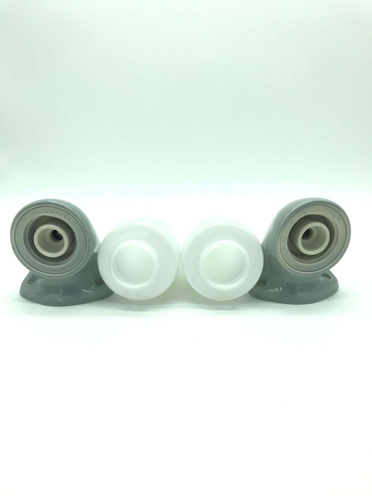 Vintage Ifö Of Sweden Ceramic Bathroom Lamps With Opaline Shades From The 1960s photo buy