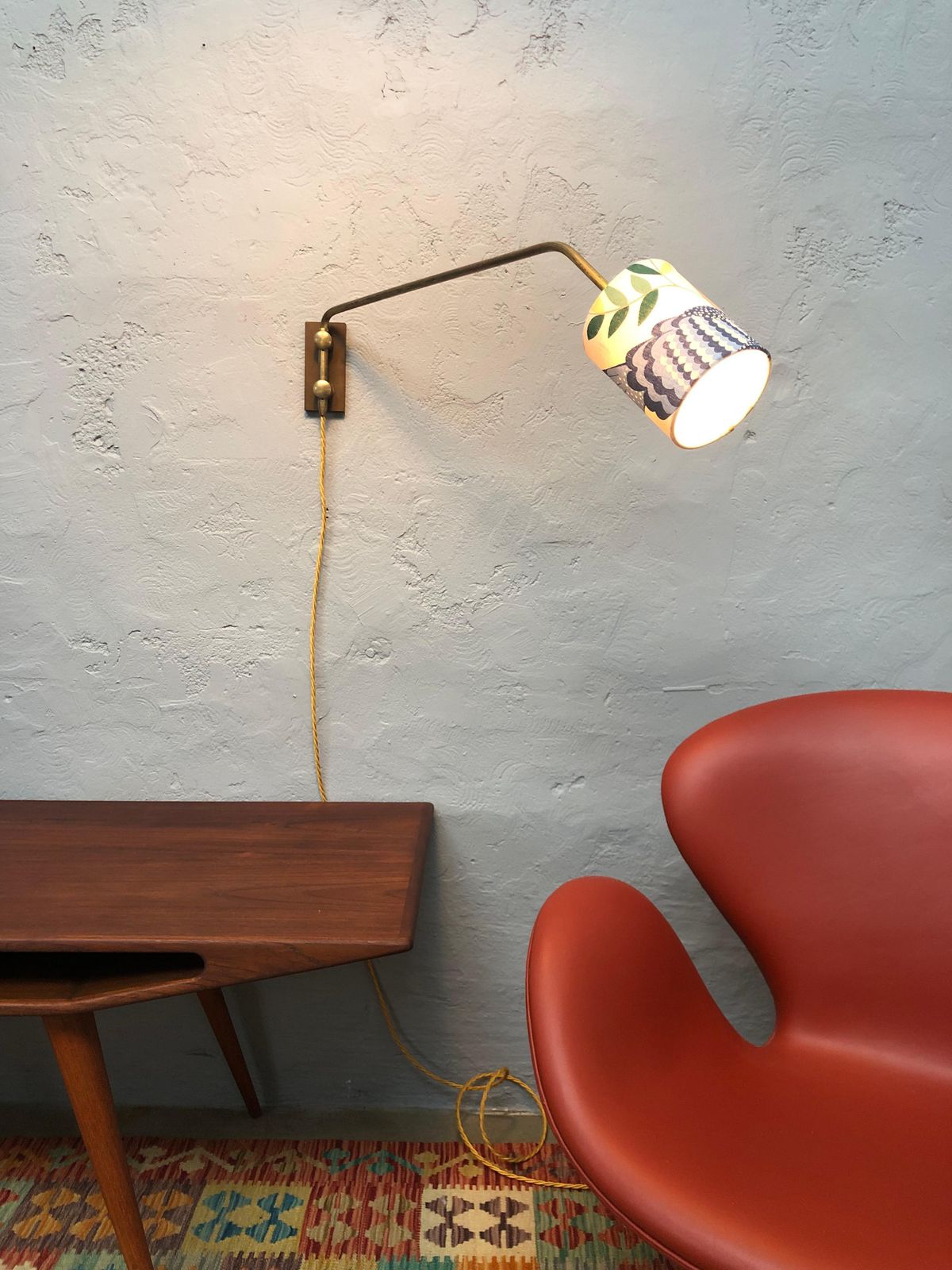 Midcentury Danish Brass Wall Lamp photo Lighting