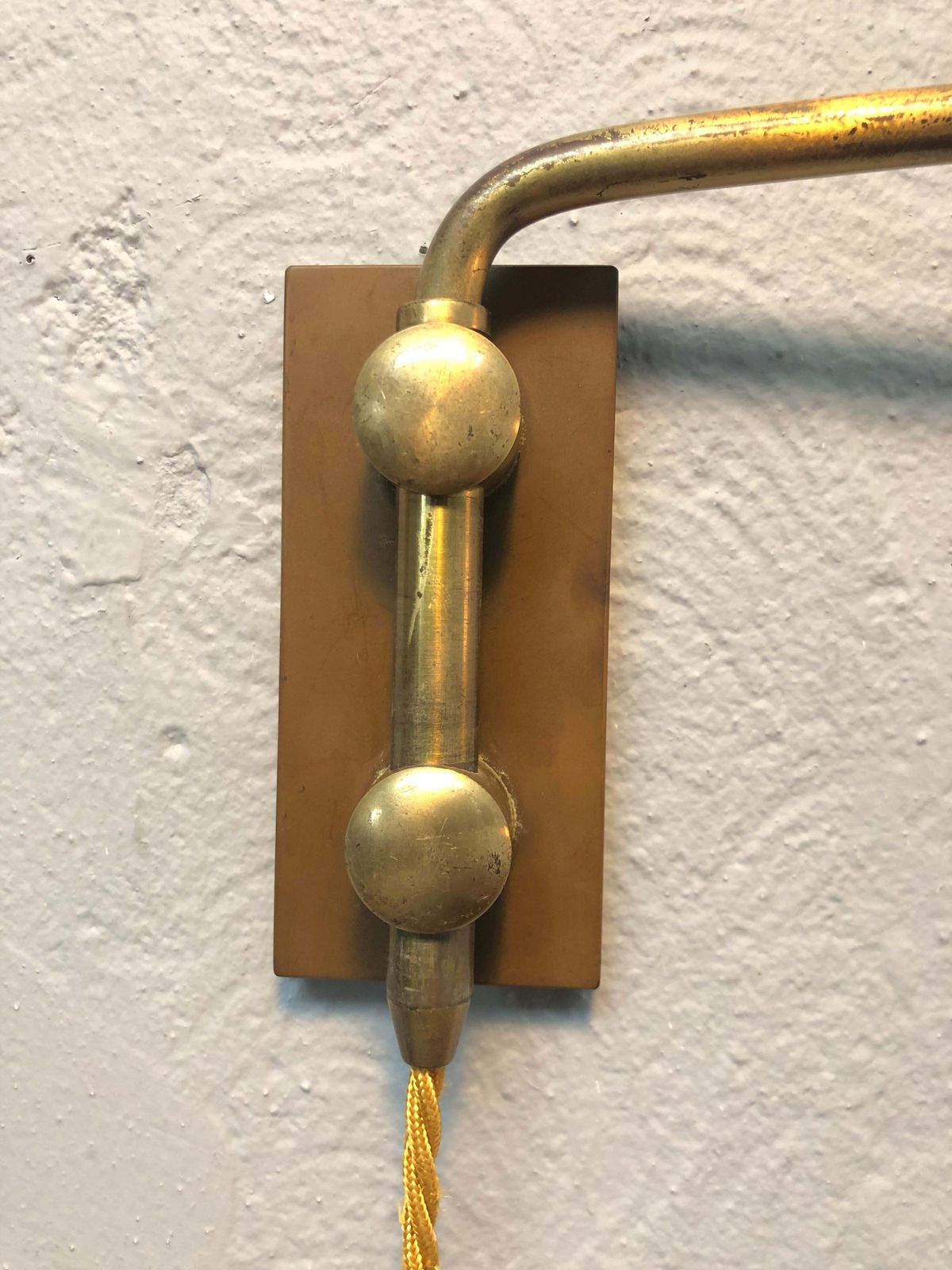 Midcentury Danish Brass Wall Lamp photo 291.0