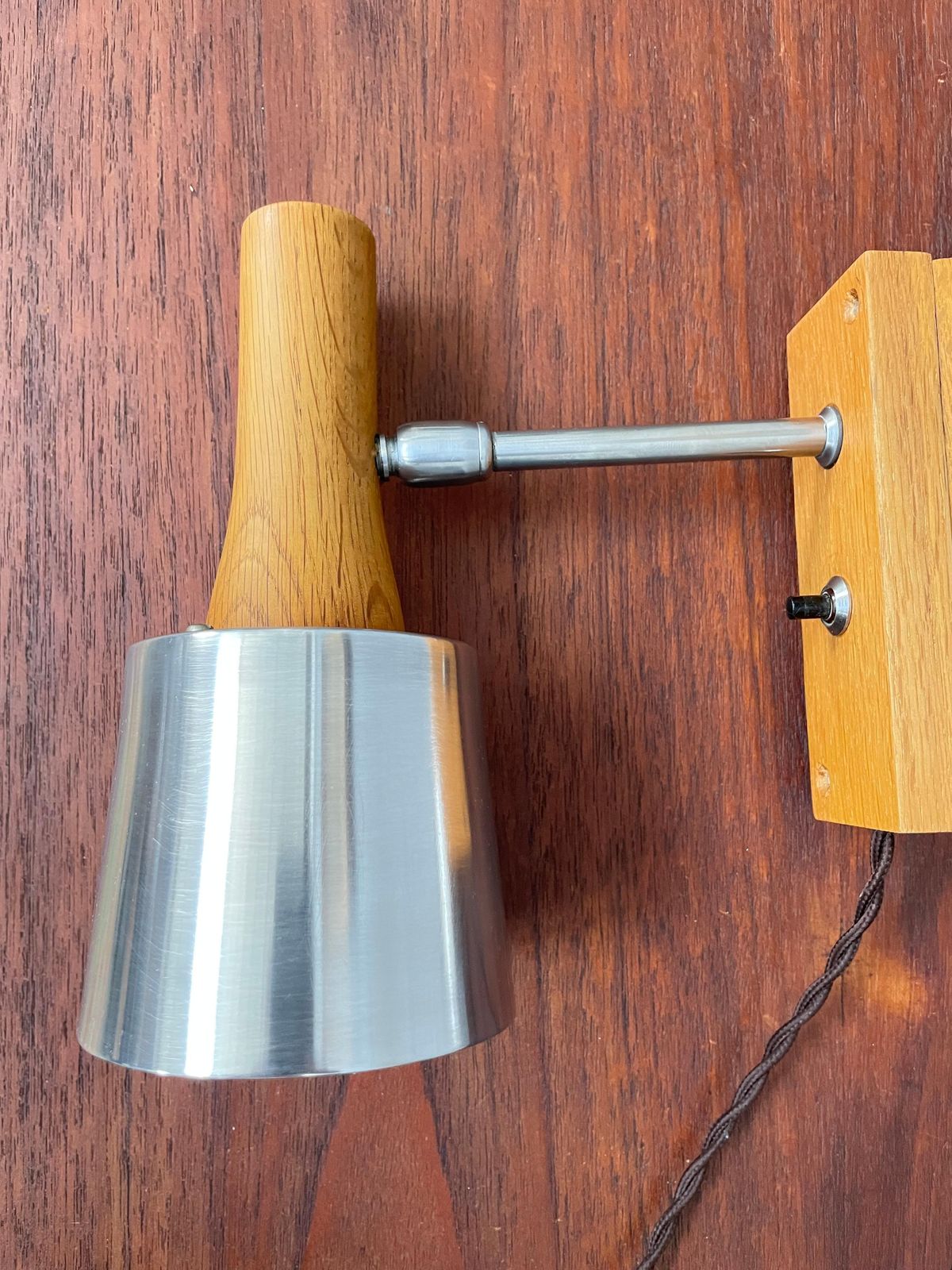 photo for sale A Pair Of Mid Century Wall Lamps By Lyfa Of Denmark In Teak