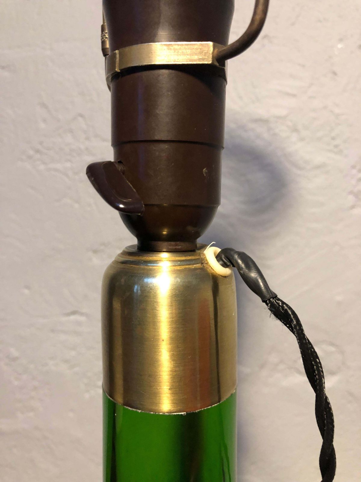 Vintage Green Glass Table Lamp By Biilman Petersen For Le Klint / Holmegaard photo buy