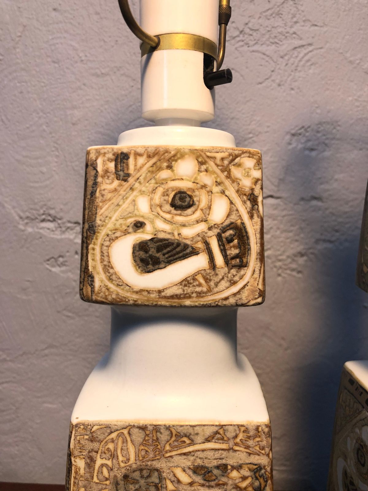 Pair Of Mid Century Ceramic Table Lamp By Nils Thorssen For Fog And Mørup photo 295.0
