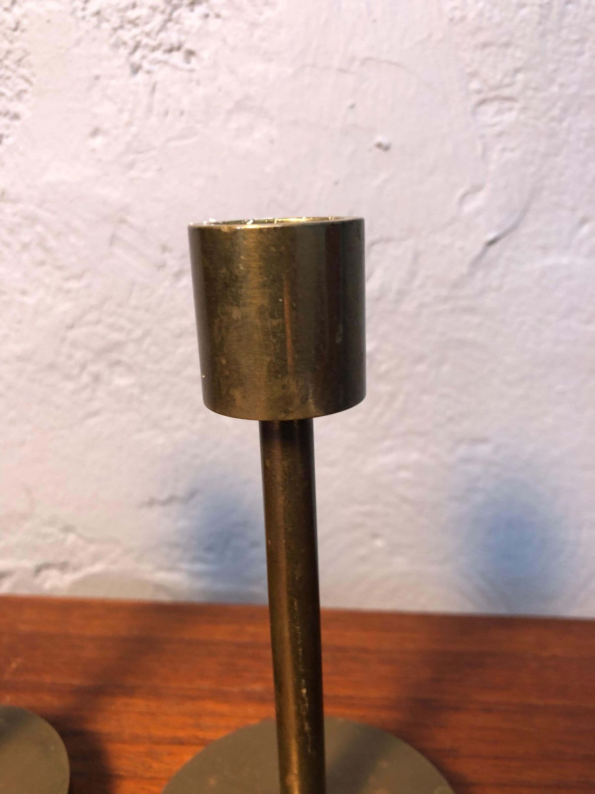 Pair Of Mid Century Danish Brass Candle Holders photo vinterior