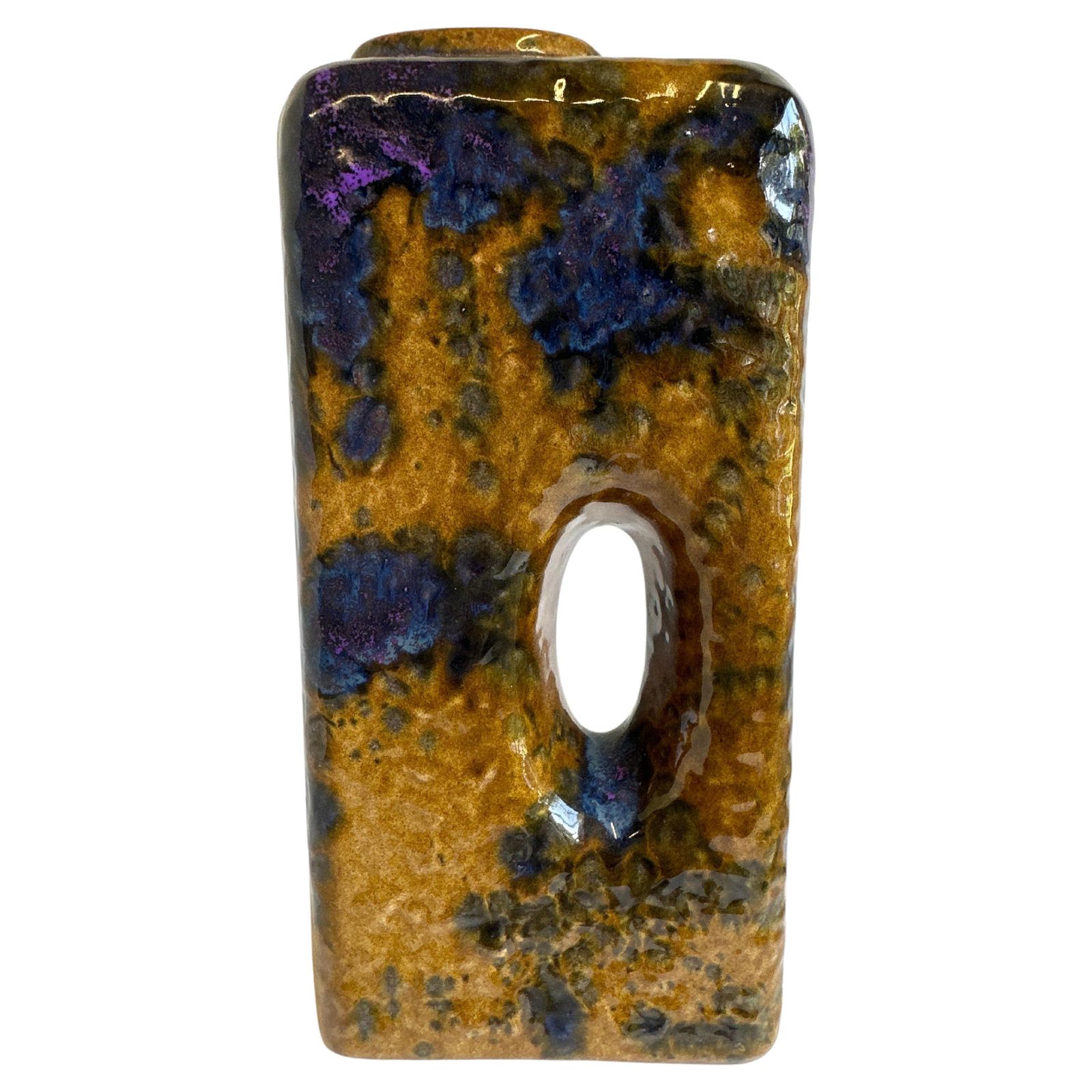 Zeldzame Fat Lava Schoorsteenvaas Van Marei Keramik, 1970 – Art Pottery West Germany