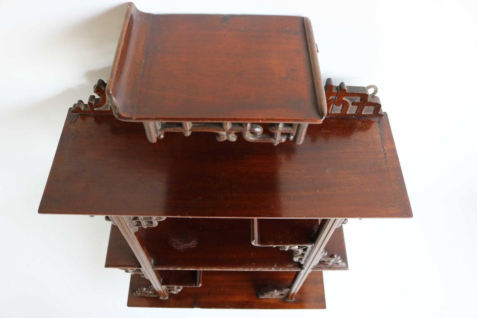 Antiek Art Nouveau Wandkabinet Mahonie 1890 Japanse Gabriel Viardot Stijl photo buy