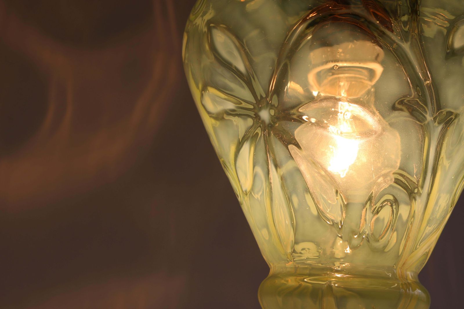 Arts & Crafts Pendant Light By Henry G. Richardson & Sons 1900 Vaseline Glass photo for sale