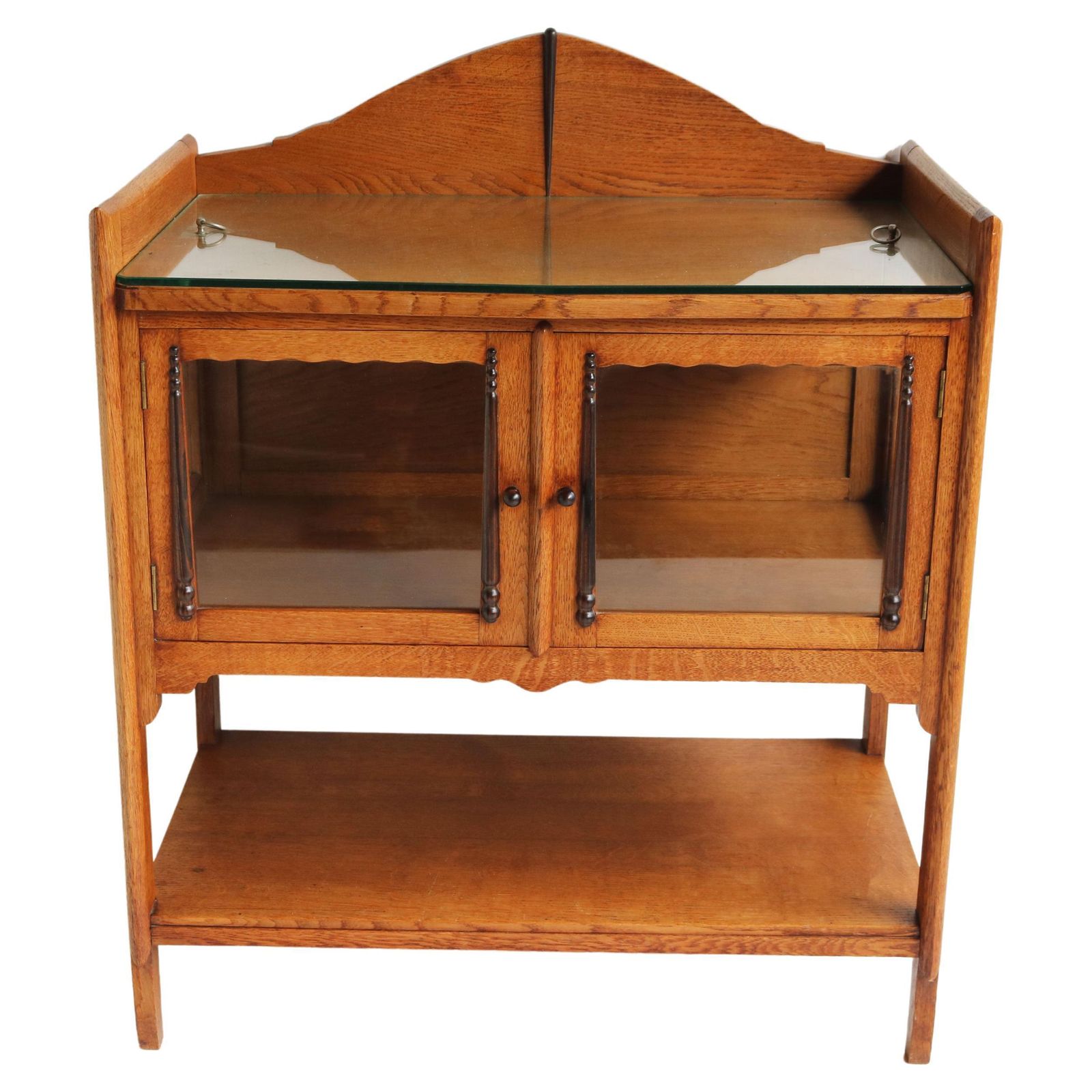 Antique Dutch Art Deco Amsterdam School 1920 Tea Cabinet / Display Bar Cabinet