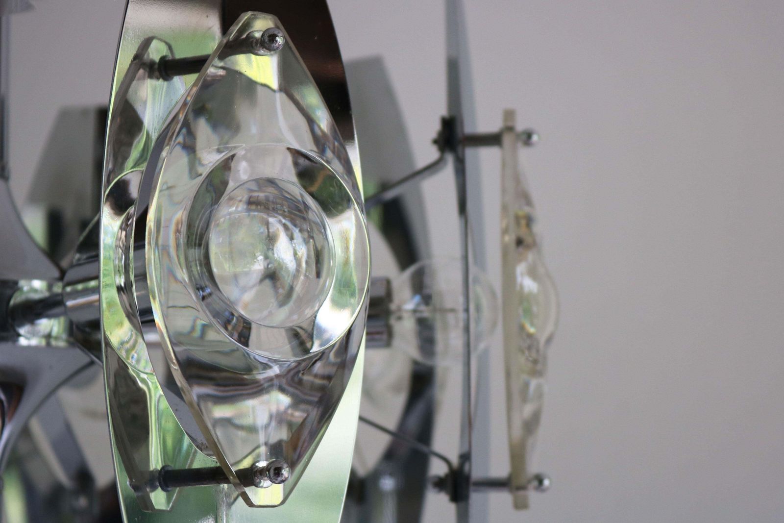 1960 Italian Design Chandelier By Oscar Torlasco For Stilkronen Italy Space Age photo buy