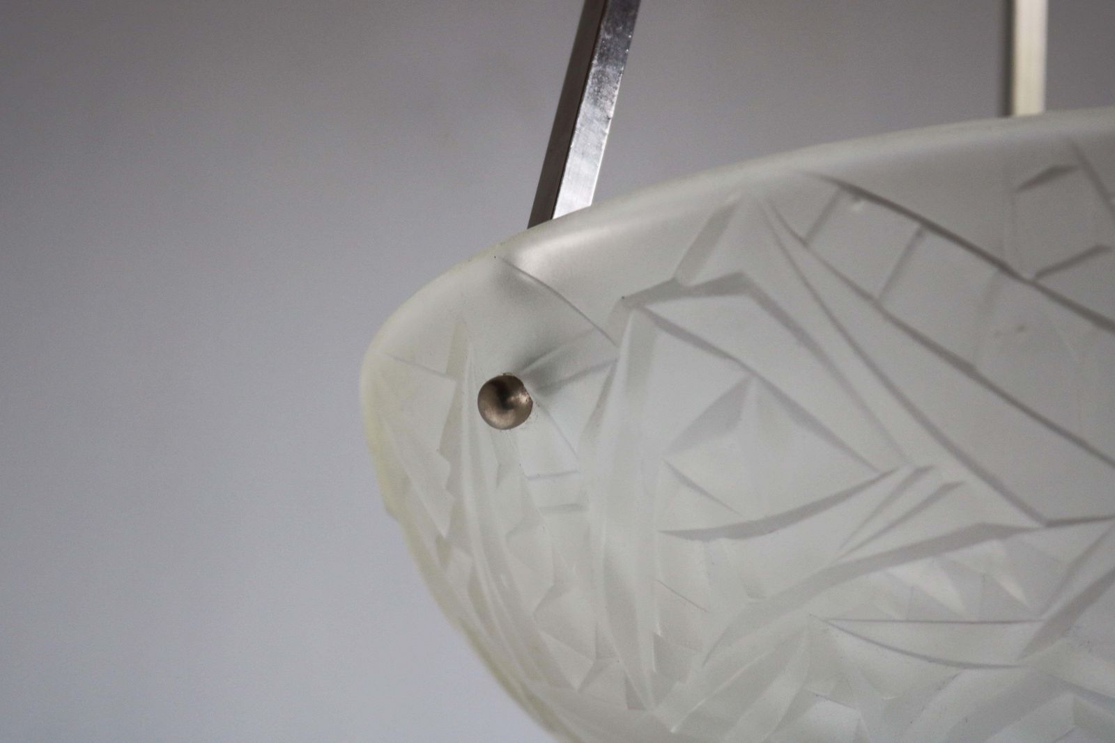Antieke Franse Art Deco Hanglamp Van Jean Noverdy, 1930 – Kroonluchter photo 1445.0