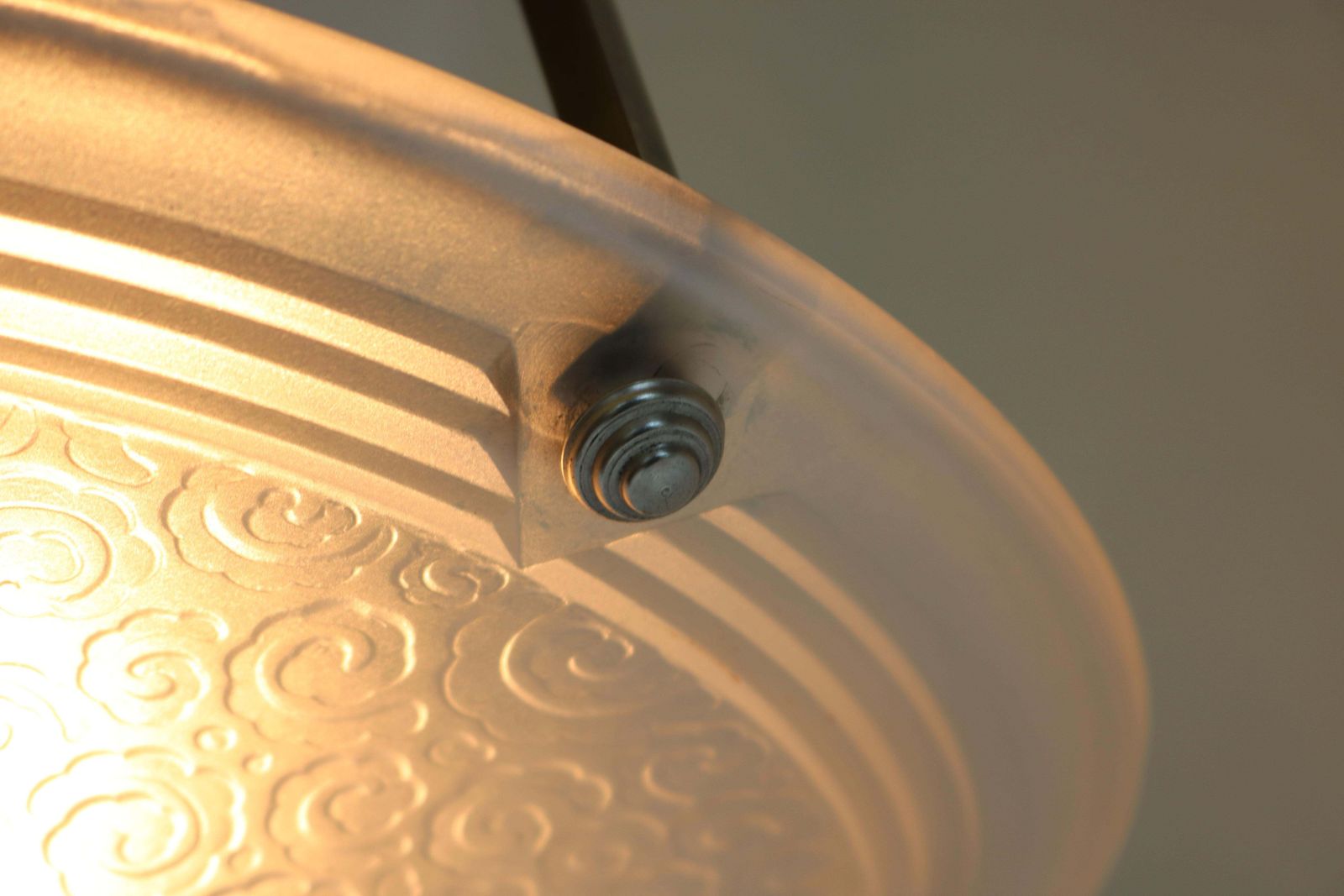 French Art Deco Chandelier By Muller Freres Luneville 1930 Pendant / Flush Mount photo buy